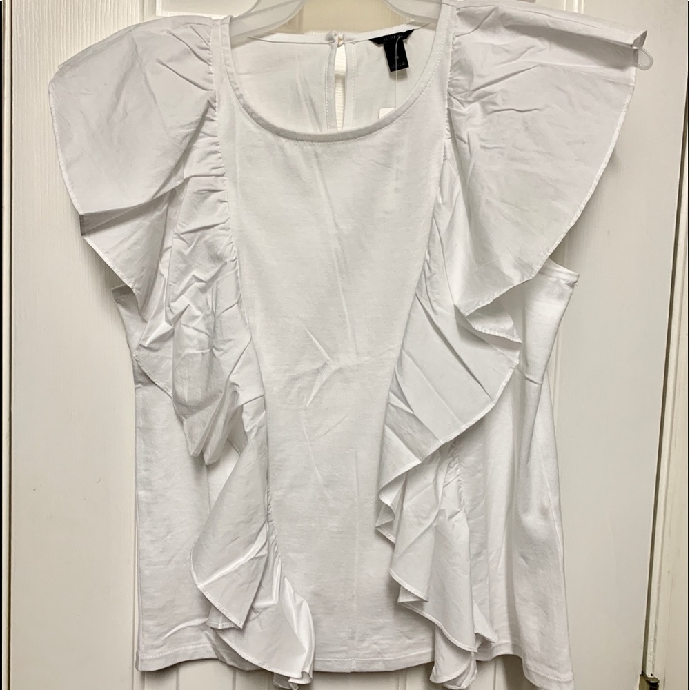 J Crew ruffled blouse
